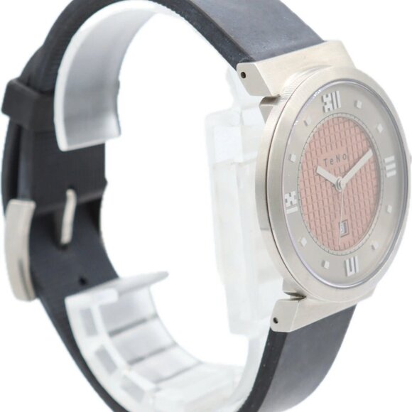 35mm TeNo no. 178 Men's Quartz Wristwatch Germany Steel w Salmon Dial - Picture 1 of 3
